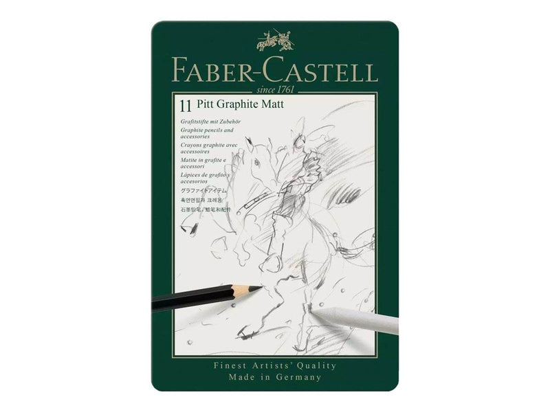 Faber Castell Pitt Graphite Matt Set - Tin 11 pcs