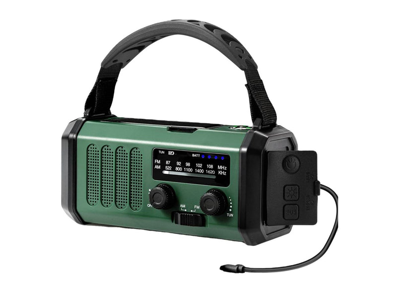 Lippa Emergency Radio - Solar - Dynamo - Compass - 10.000 mAh Power Bank - AM/FM - Mono - Grün
