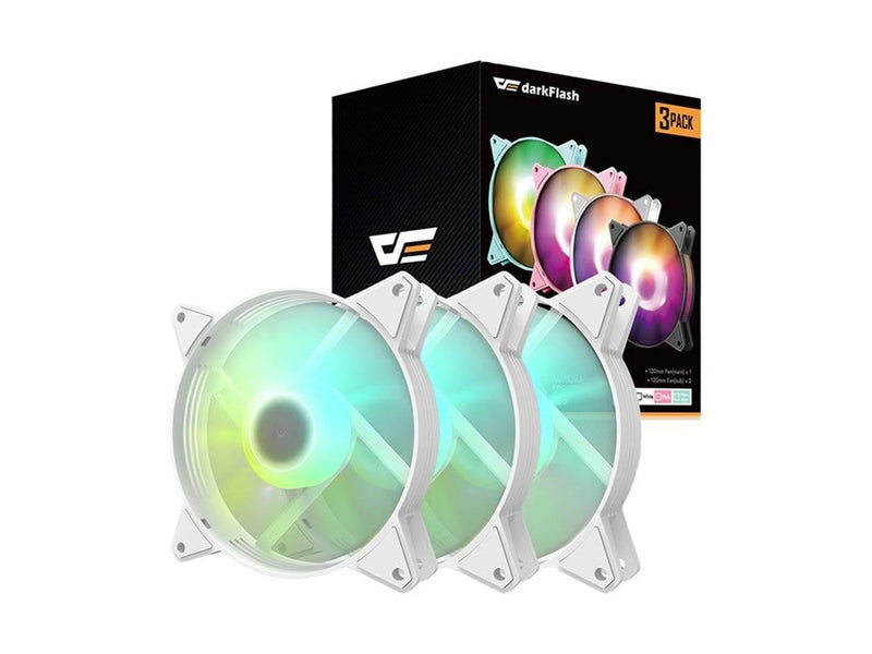 Darkflash Computer Fan Set ARGB C6 3in1 120x120 (white) - Weiß