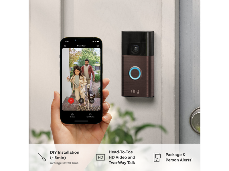 Ring Battery Video Doorbell - Venetian Bronze