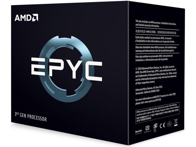 AMD EPYC 7763 CPU - 64 Kerne - 2.45 GHz - AMD SP3 - AMD Boxed (ohne Kühler)
