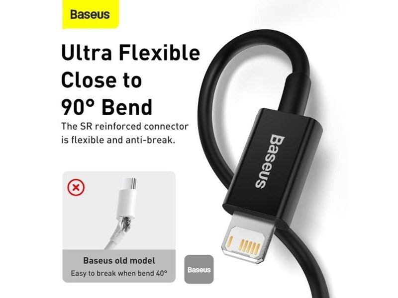 Baseus Superior Series Cable USB to iP 2.4A 2m (black)
