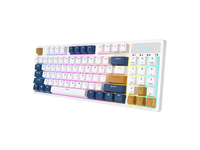 Royal Kludge RK89 RGB Mechanical Keyboard Lemon switch (white) - Gaming Tastaturen - Weiss