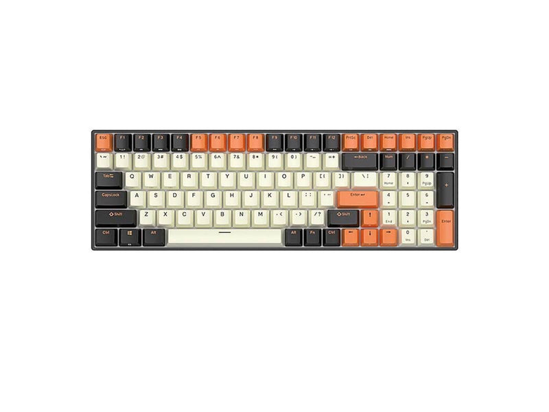 Royal Kludge RK100 RGB mechanical keyboard brown switch (black and orange)