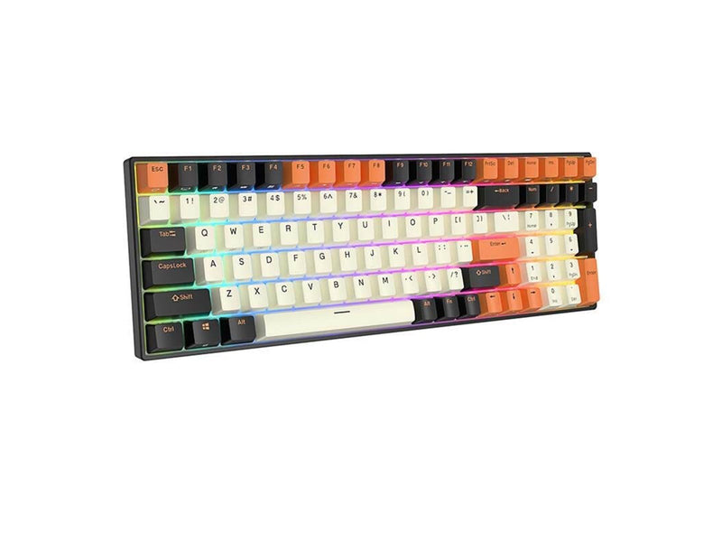 Royal Kludge RK100 RGB mechanical keyboard brown switch (black and orange)