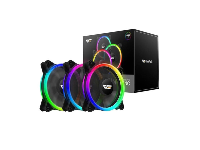 Darkflash Computer Fan Set ARGB DR12 Pro 3in1 120x120 (black) - Gehäuselüfter - 120mm - Schwarz - 16 dBA