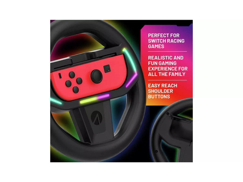 STEALTH Light Up Switch Racing Wheel - Wireless Wheel - Nintendo Switch