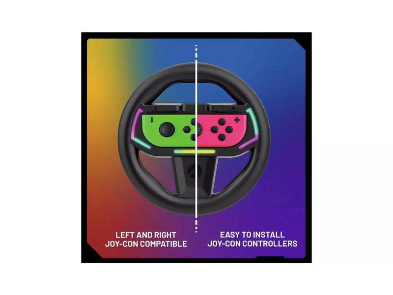 STEALTH Light Up Switch Racing Wheel - Wireless Wheel - Nintendo Switch