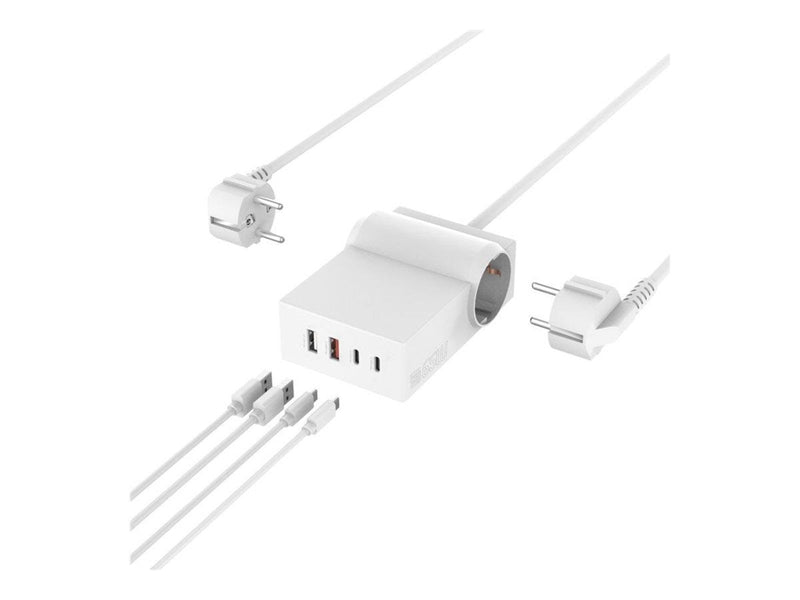 4smarts Desk GaN power strip - USB 24 pin USB-C Type F/E - 3840 Watt