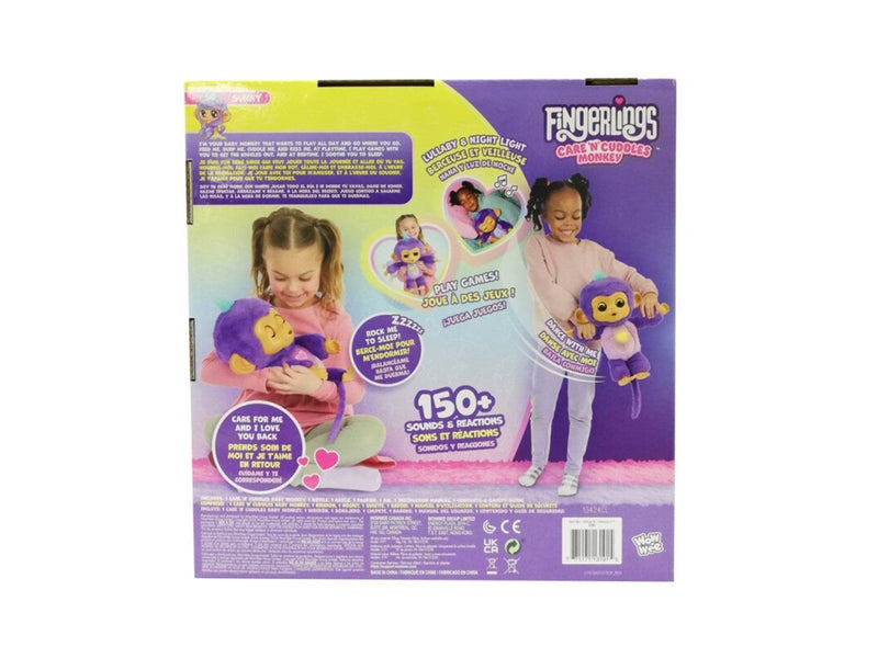 Fingerlings Care n Cuddles Monkey Purple