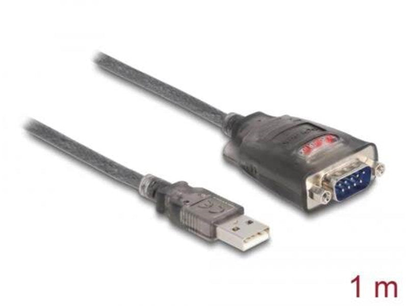 DeLOCK Adapter USB 2.0 Type-A to 1 x Serial RS-232 D-Sub 9 pin male