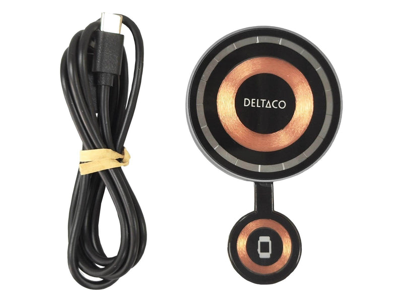 Deltaco 2-in-1 Transparent Wireless Charger