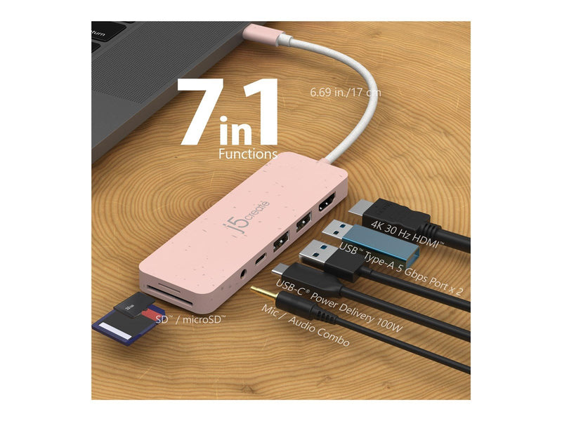 j5create JCD373ER-N - USB-C Multi-Port Hub (with PD)