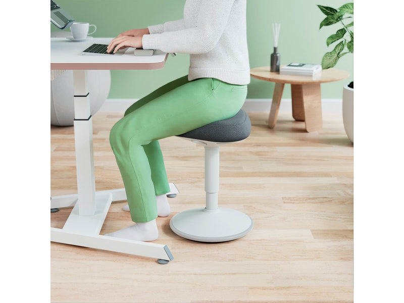 Leitz Ergo Active Sitzhocker mit Komfortsitz, Grau Schemel - 100% recyceltes Material - Bis zu 110 kg