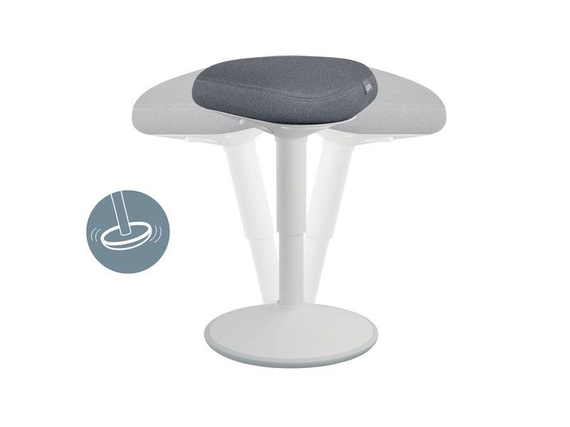 Leitz Ergo Active Sitzhocker mit Komfortsitz, Grau Schemel - 100% recyceltes Material - Bis zu 110 kg