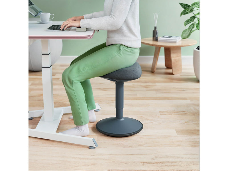 Leitz Ergo Active Sitzhocker mit Komfortsitz, Dunkelgrau Schemel - 100% recyceltes Material - Bis zu 110 kg