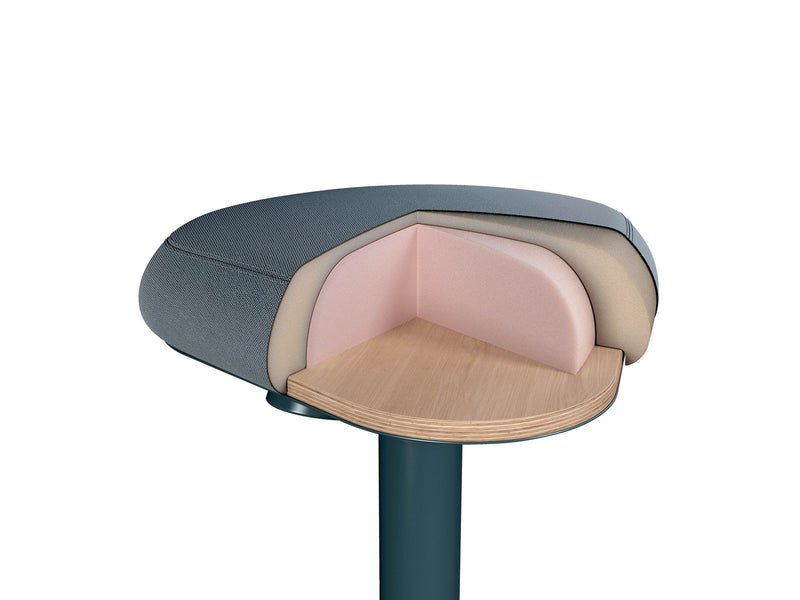 Leitz Ergo Active Stehhhocker mit Komfortsitz, Dunkelgrau Standing desk stool - 100% recyceltes Material - Bis zu 110 kg