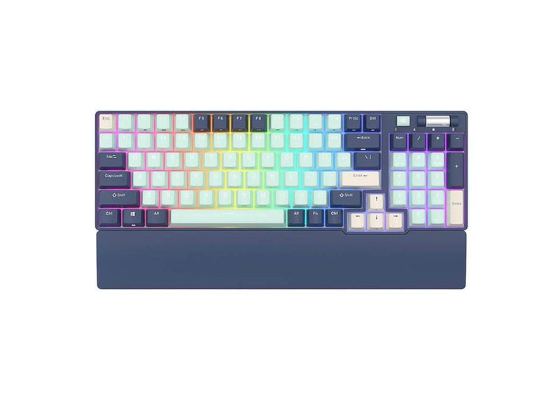Royal Kludge RK96 RGB Mechanical Keyboard Brown Switch (Blue) - Gaming Tastaturen - Blau