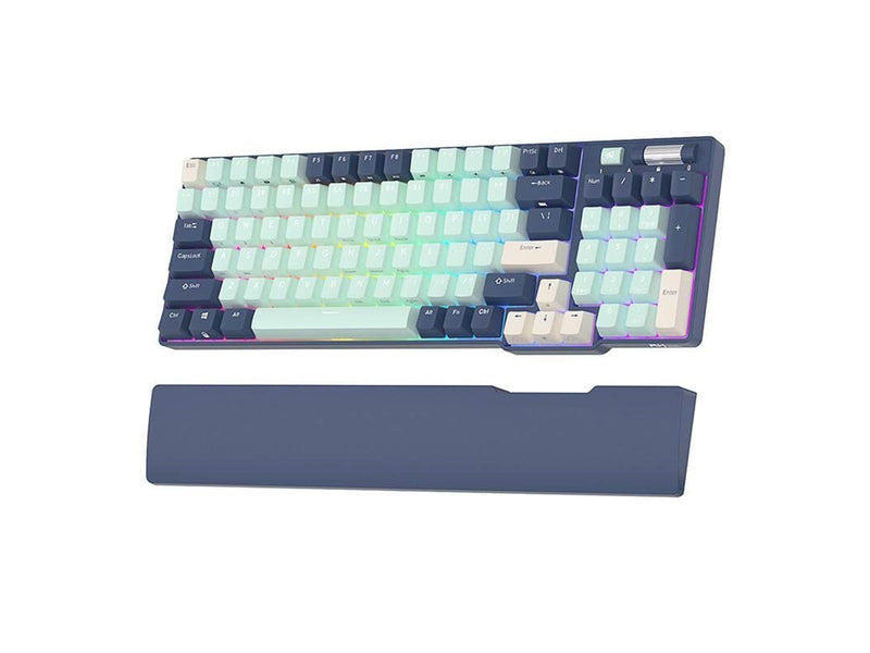 Royal Kludge RK96 RGB Mechanical Keyboard Brown Switch (Blue) - Gaming Tastaturen - Blau