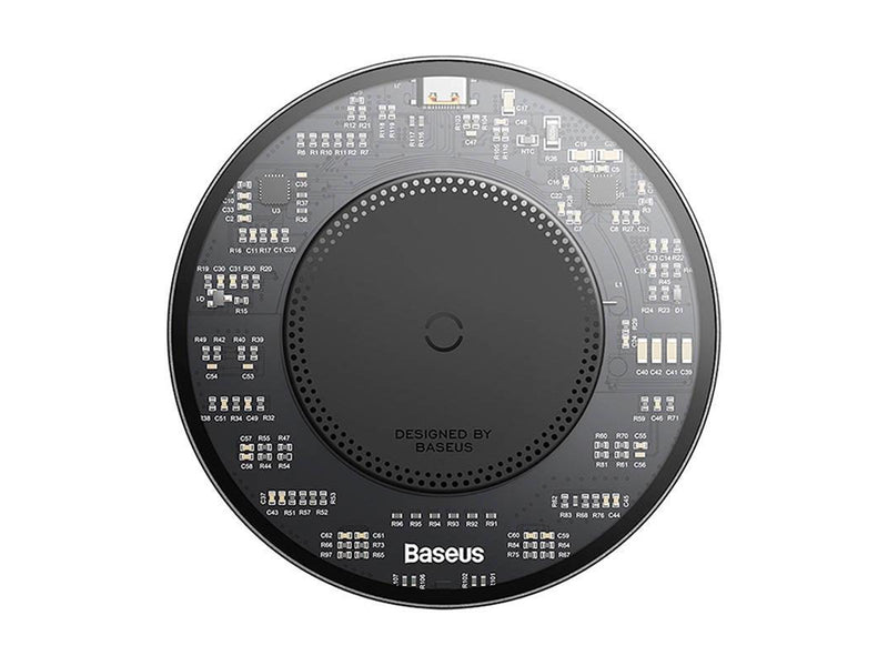 Baseus Simple 2 wireless inductive charger 15W with USB-C to USB-C cable (black)