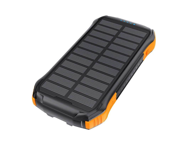 Choetech B658 Solar power bank 2x USB 10000mAh Qi 5W (black-orange) Powerbank (Akku) - schwarz - 10000 mAh