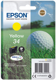 Epson Original 34 Golfball Druckerpatrone gelb 300 Seiten 4,2ml (C13T34644010)