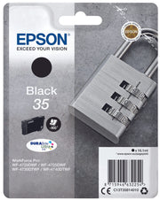 Epson Original 35 Schloss Druckerpatrone schwarz 900 Seiten 16,1ml (C13T35814010)