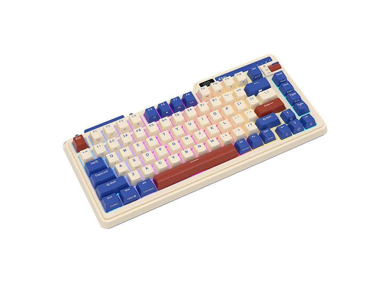 Royal Kludge KZZI K75 pro RGB mechanical keyboard Moment Switch (retro-blue) - Gaming Tastaturen - Blau
