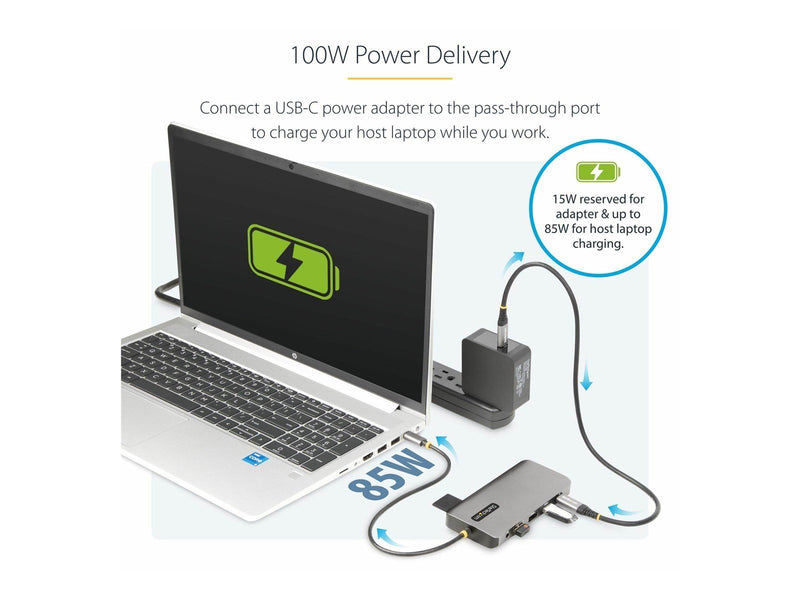 StarTech.com USB-C Triple-Monitor Multiport Adapter HDMI/DP/Card Reader - docking station - USB-C 3.2 Gen 1 / Thunderbolt 3 / Th