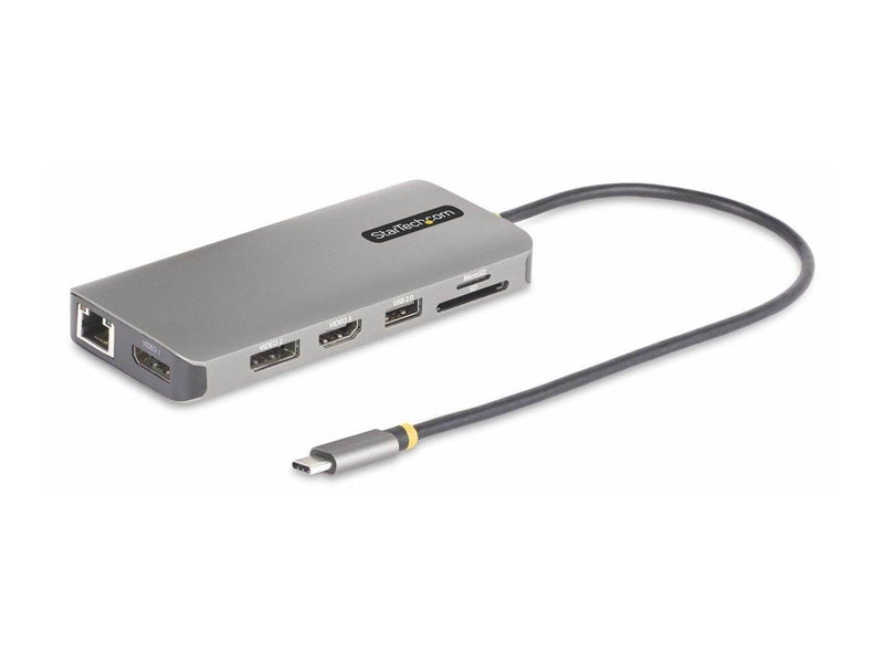 StarTech.com USB-C Triple-Monitor Multiport Adapter HDMI/DP/Card Reader - docking station - USB-C 3.2 Gen 1 / Thunderbolt 3 / Th