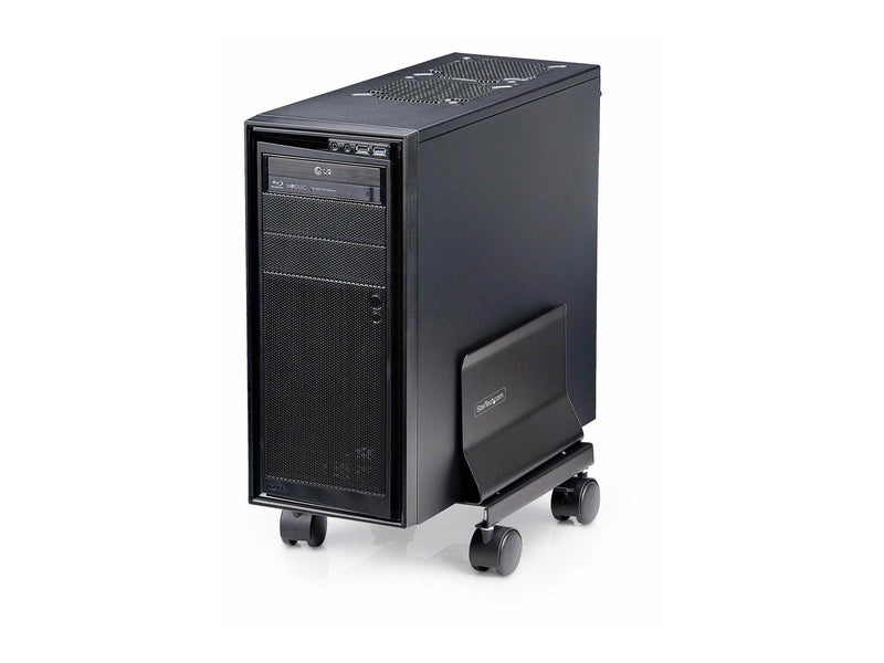 StarTech.com Computer Tower Cart Rolling CPU Caddy w/ Wheels Adjustable cart - for personal computer - black 21 kg