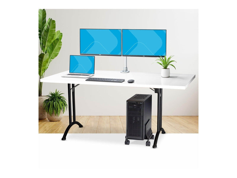 StarTech.com Computer Tower Cart Rolling CPU Caddy w/ Wheels Adjustable cart - for personal computer - black 21 kg
