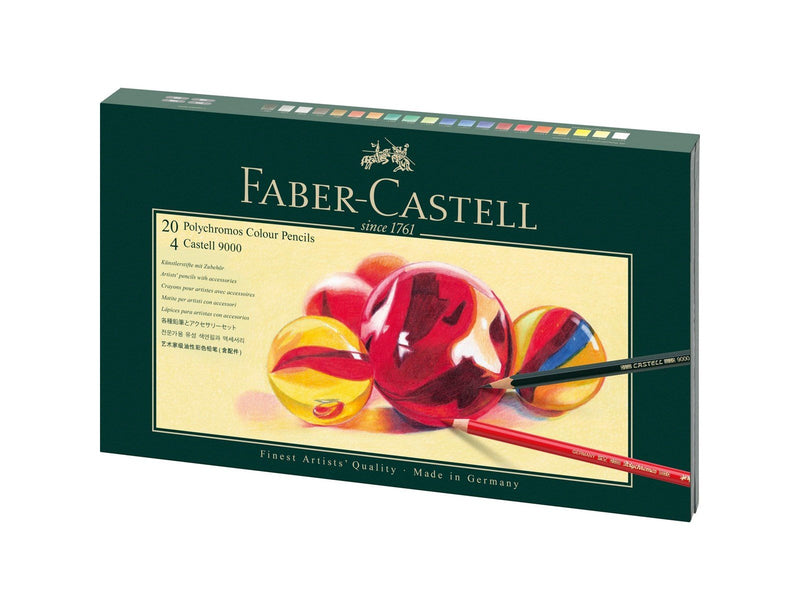 Faber Castell Polychromos colour pencils gift set (20 colour + 4 graphite)