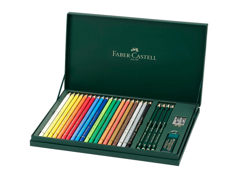Faber Castell Polychromos colour pencils gift set (20 colour + 4 graphite)