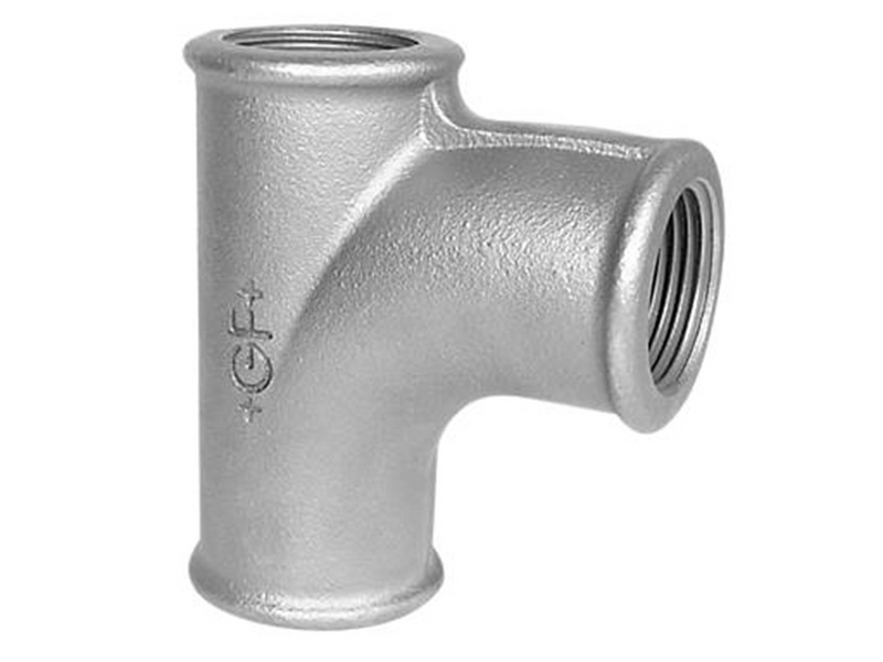 +GF+ flow tee 90° galvanized 2''