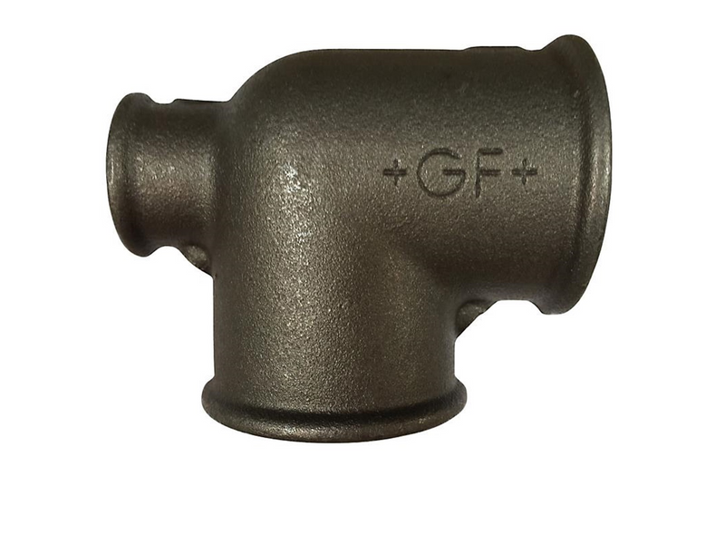 +GF+ tee 90° black reduced 2-2-1 1/4''