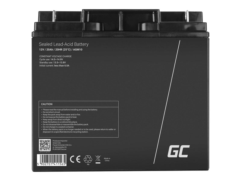 Green Cell AGM10 AGM 12V/20Ah Gel Deep Cycle