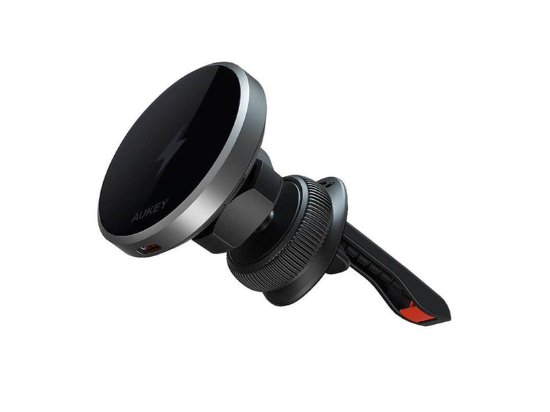 Aukey Car Phone Holder HD-MC13 with charger 15W Qi2 (black)