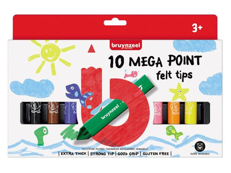 Bruynzeel Kids Mega Felt-tip Pens 10 pcs.