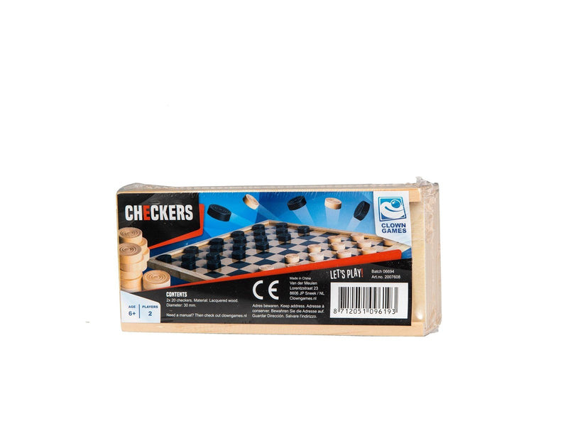 Clown Games Checkers Wood