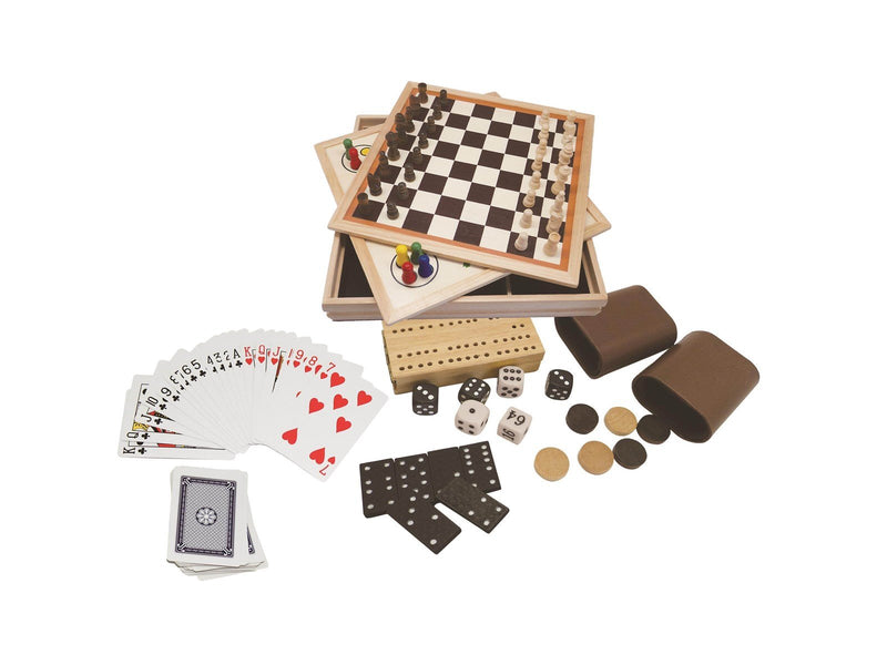 Clown Games 9-In-1 Game Box Wood