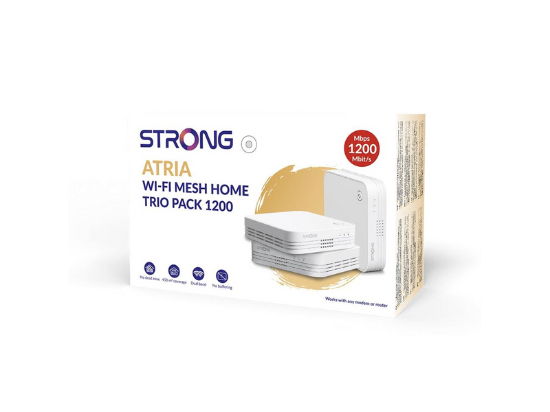 Strong ATRIA Wi-FI Mesh Home Kit 1200v2 (3-pack) - 1200 Mbit/s - Mesh router Wi-Fi 5