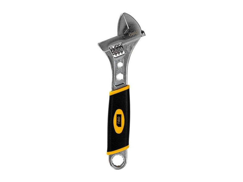 Deli Tools Adjustable Wrench with Plastic Handler EDL30108 8" (silver)
