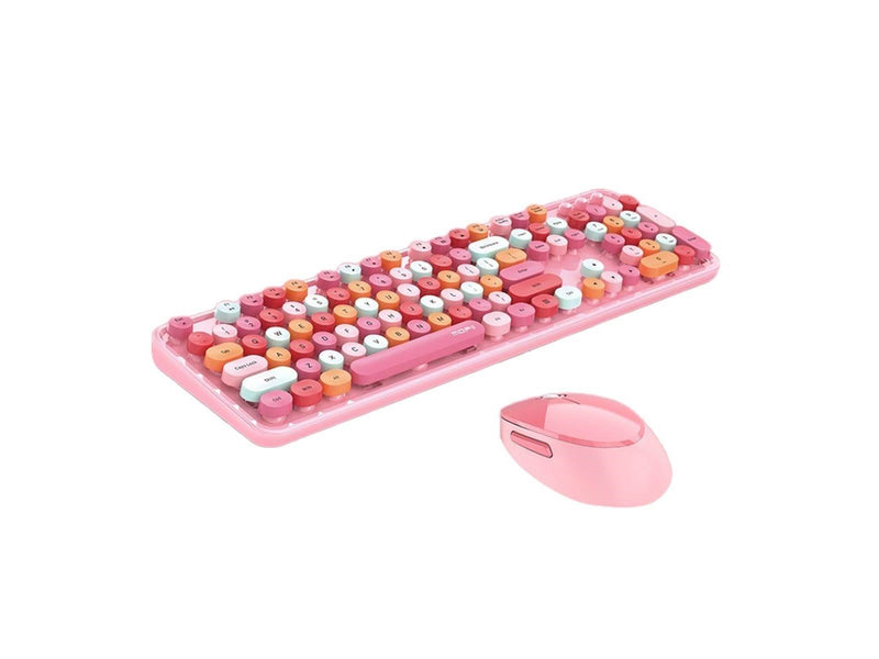 Mofii Wireless keyboard + mouse set Sweet 2.4G (pink) - Tastatur & Maus Set - Pink