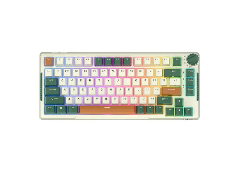 Royal Kludge RKH81 RGB mechanical keyboard Sky cyan switch (green) - Gaming Tastaturen - Grün
