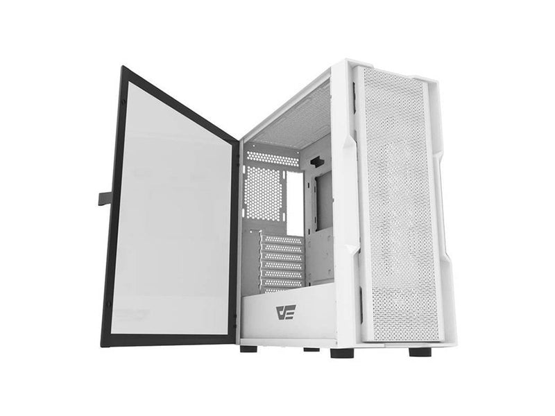Darkflash Computer case DK431 + 4 fans (white) - Gehäuse - Miditower - Weiß