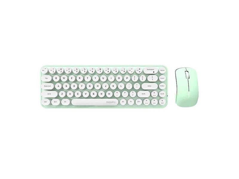 Mofii Wireless keyboard + mouse set Bean 2.4G (White-Green) - Tastatur & Maus Set - Grün