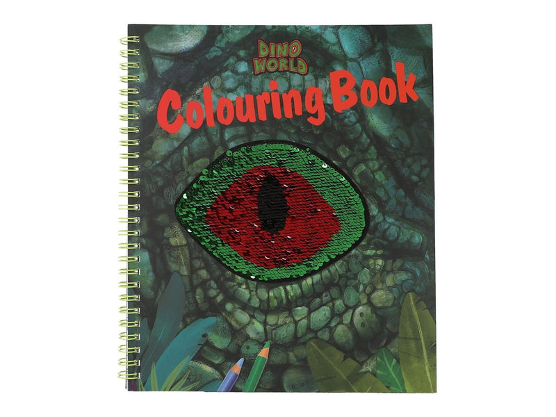 Dino World Colouring Book with Reversible Seqins
