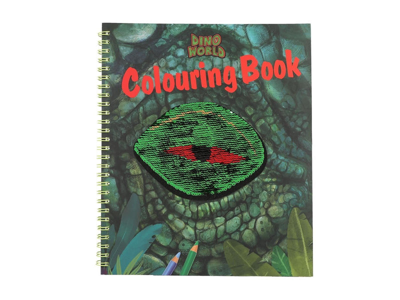 Dino World Colouring Book with Reversible Seqins