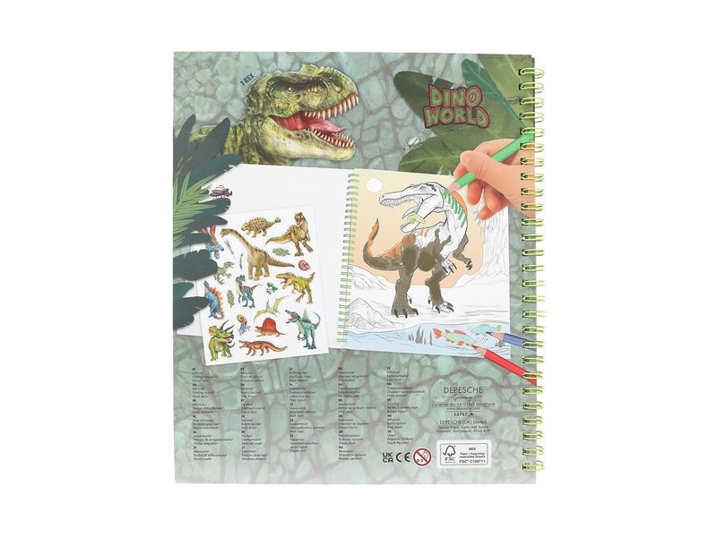 Dino World Colouring Book with Reversible Seqins